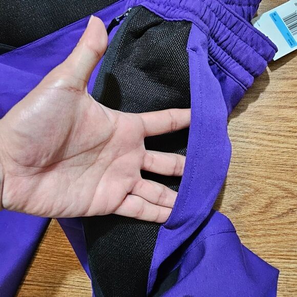 Nike Showtime Lakers Basketball Pants Joggers Purple Black Men's Medium M Tech - Picture 4 of 13